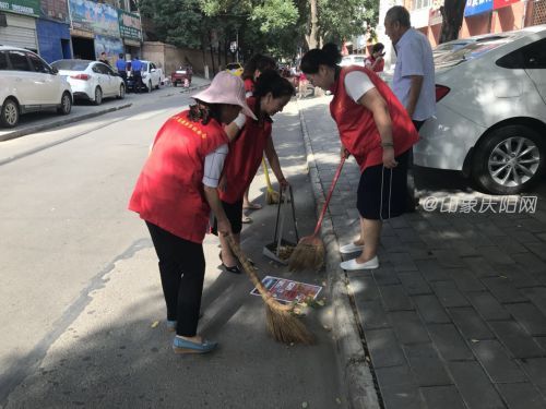 黨員志愿者集中整治轄區(qū)背街小巷環(huán)境衛(wèi)生