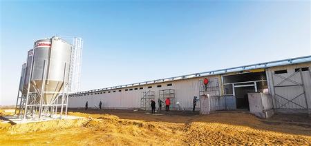 正大集团庆阳正欣元现代农牧产业化示范项目，工人安装调试设备。 新甘肃&middot;甘肃日报通讯员 张昶昶