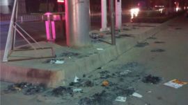 西峰市民冬至街头烧纸存在安全隐患