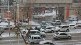 甘肃庆阳迎来春节后第一场降雪