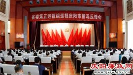 省委第五巡视组向庆阳市及所辖部分县区反馈巡视中发现的主要问题