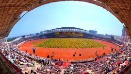 #甘肅省第三屆大學(xué)生運(yùn)動(dòng)會(huì)#大運(yùn)會(huì)開幕式全景看（林影攝影）