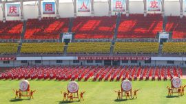 #甘肃省第三届大学生运动会#开幕式引万人“共乐” 