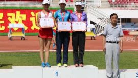 #甘肃省第三届大学生运动会#郑海霞摘女子竞走首枚金牌