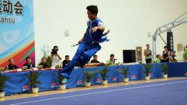 #甘肃省第三届大学生运动会#男子乙组南刀武术赛花落兰州大学