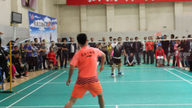 庆阳市第四届“机关工委杯”羽毛球联赛男单赛精彩瞬间