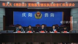 庆阳市人大常委会召开《消防法》贯彻落实情况执法检查汇报座谈会