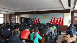 市委副书记、市长贠建民在环县天池乡宣讲十八届五中全会