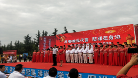 庆阳市反邪教集中宣传日在东湖公园举行（图 ）