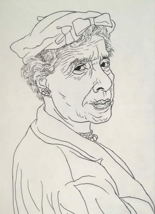 李崇信老师的钢笔画清新简洁,紧抓人物特色,堪称独一绝!