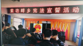 华池县紫坊畔乡举行宪法宣誓活动