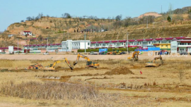 【项目建设】镇原县茹河河道氧化塘湿地应急项目施工