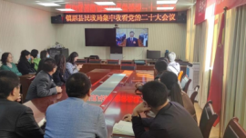 鎮(zhèn)原縣民政局集體收看黨的二十大 開幕會(huì)直播