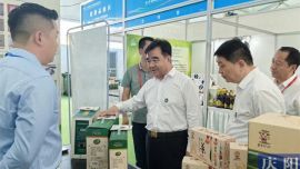黄泽元周继军巡视兰洽会时尚消费品和“甘味”农产品展区庆阳企业展位