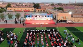 以运动聚合力　承初心砺前行---环县甜水镇举办庆阳市和美乡村篮球大赛（村BA） 暨第三届农民运动会