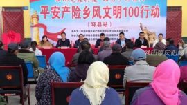 平安产险庆阳支公司赴环县合道镇陈旗塬村开展“强化党建共建，助力乡村振兴”平安产险环县“乡风文明100行动”捐赠活动