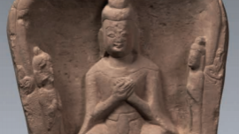 尋寶博物館丨北魏交腳彌勒石造像龕