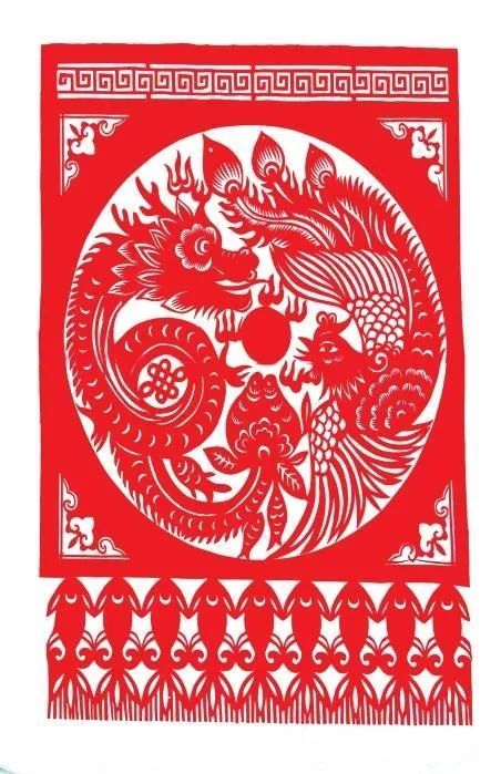 龙题材剪纸