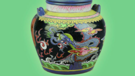 博物馆“寻龙迹”丨珐琅彩带盖紫砂壶