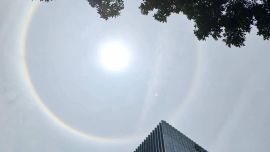 深圳天空午間現(xiàn)絕美“日暈”，專業(yè)人士：系正常光學(xué)現(xiàn)象