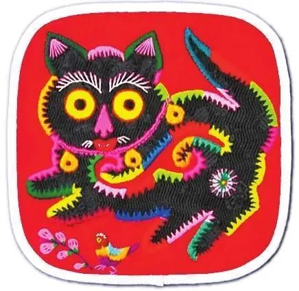 枕顶·猫与小鸟