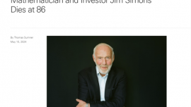 身家2000億元投資大佬西蒙斯去世