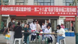 推動鄉(xiāng)村振興、建設健康中國——合水縣開展“母親節(jié)暨幸福工程活動日”宣傳活動