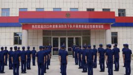 慶陽市消防救援支隊隆重舉行2023年度新消防員下隊開展崗前適應(yīng)性教育訓練歡迎儀式