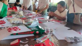 環(huán)縣文化館的周末剪紙培訓(xùn)（圖）