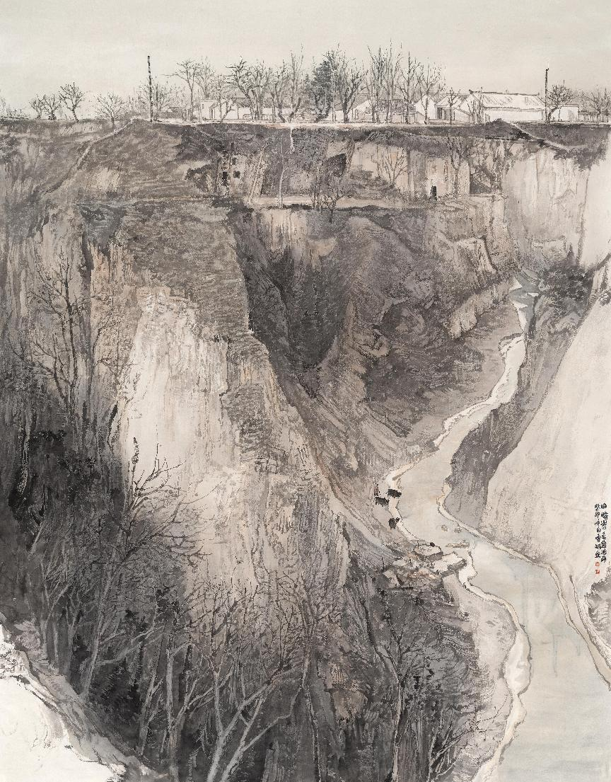 白雪明《陇塬初春》230x180cm