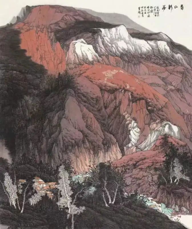 贾麟《青山新梦》200x230cm