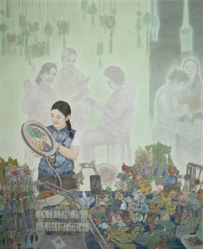 徐丽娜《陇上遗珍——传承之花》165x200cm
