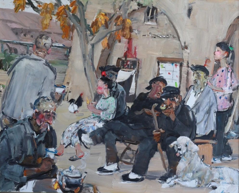 谷云飞《高铁来了》110X140cm