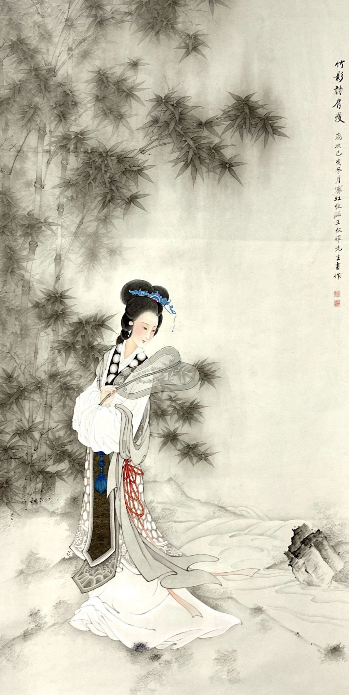 绘画《仕女图》作者：魏霁虹