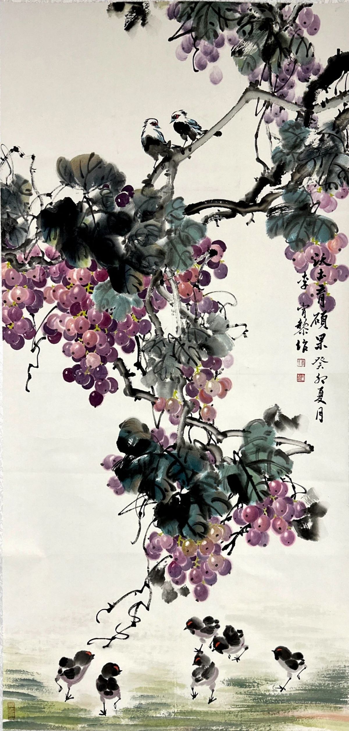绘画《沃土育硕果》作者：李宵黎