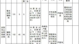 慶陽市公安局西峰分局2024年面向社會公開招聘警務(wù)輔助人員公告