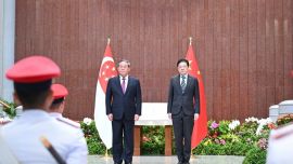 李強(qiáng)同新加坡總理黃循財(cái)會(huì)談