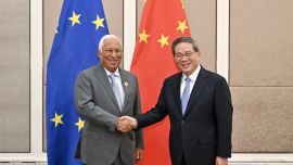 李強(qiáng)會(huì)見(jiàn)歐洲理事會(huì)主席科斯塔