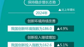 圖表：2024年中國創(chuàng)新指數(shù)比上年增長5.3%