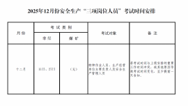 慶陽市應(yīng)急管理局2025年12月份安全生產(chǎn)“三項崗位人員”考試時間安排