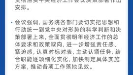 国务院常务会：对贯彻落实中央经济工作会议决策部署作出安排