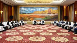 任振鹤会见泰国卫生部长帕塔纳·蓬帕一行