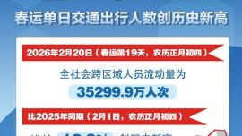 图表：超3.5亿人次！春运单日交通出行人数创历史新高