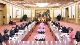 李強同德國總理默茨會談