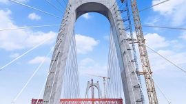 G244線慶陽過境段張鐵溝特大橋完成合龍