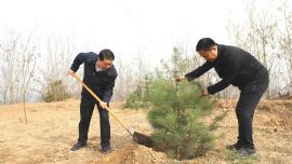 庆阳市2026年市级机关义务植树活动在西峰区举行