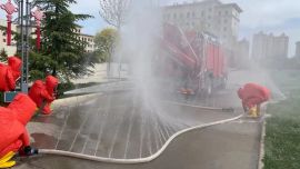 打基礎(chǔ) 強(qiáng)組訓(xùn) 慶陽消防開展練兵科目示范示教活動