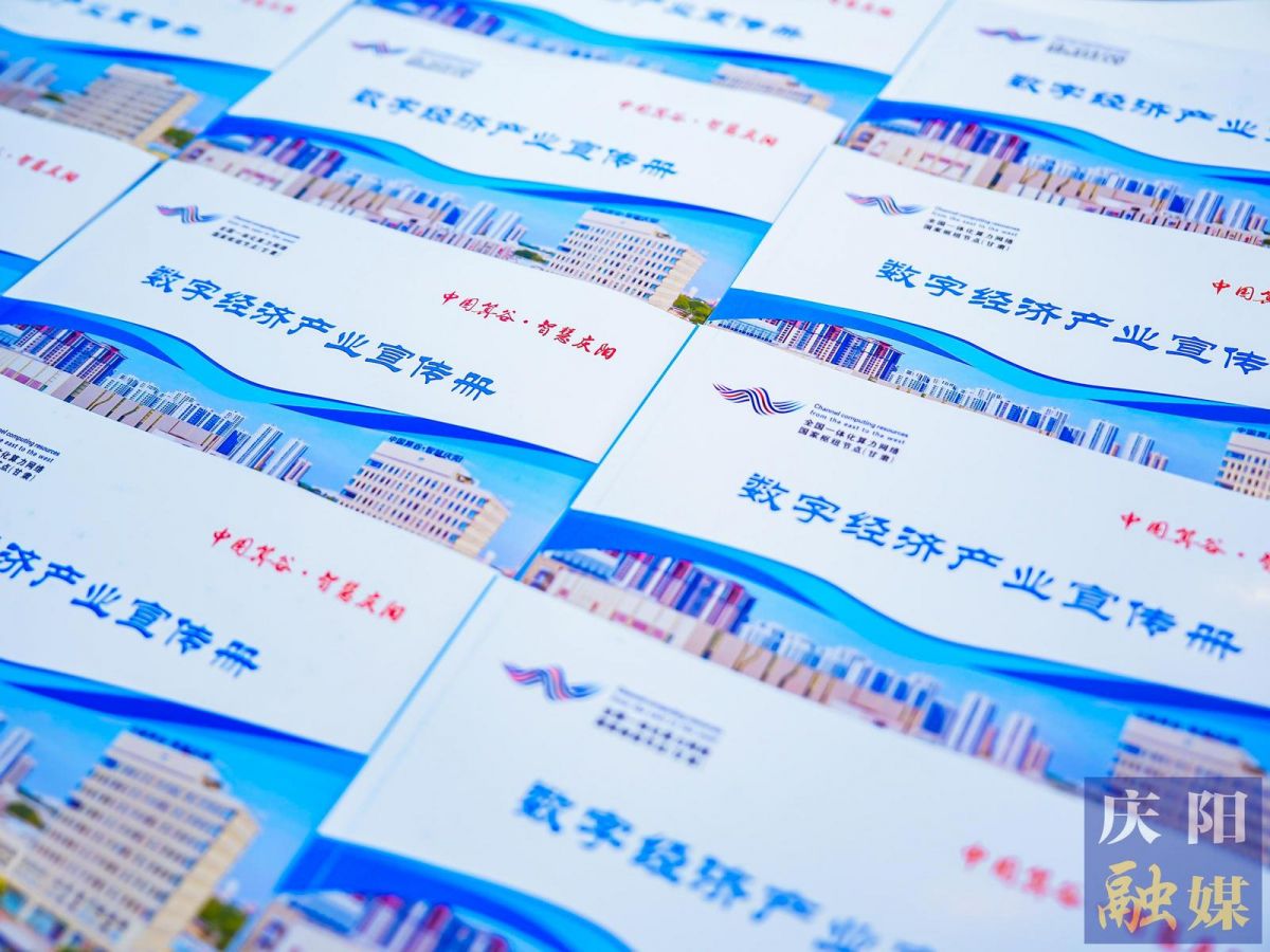 整齊排列的數(shù)字經(jīng)濟(jì)產(chǎn)業(yè)宣傳冊