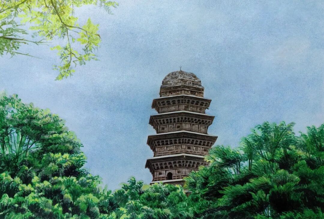 宋塔凌空立，风韵越千年。湘乐宋塔静守古镇阡陌，七层楼阁青砖垒砌，斗拱精巧，形制俊朗。饱经风霜而风骨不改，孤影守望一方山河，一砖一瓦皆藏岁月故事，静静诉说古宁州绵延不绝的人文风雅。