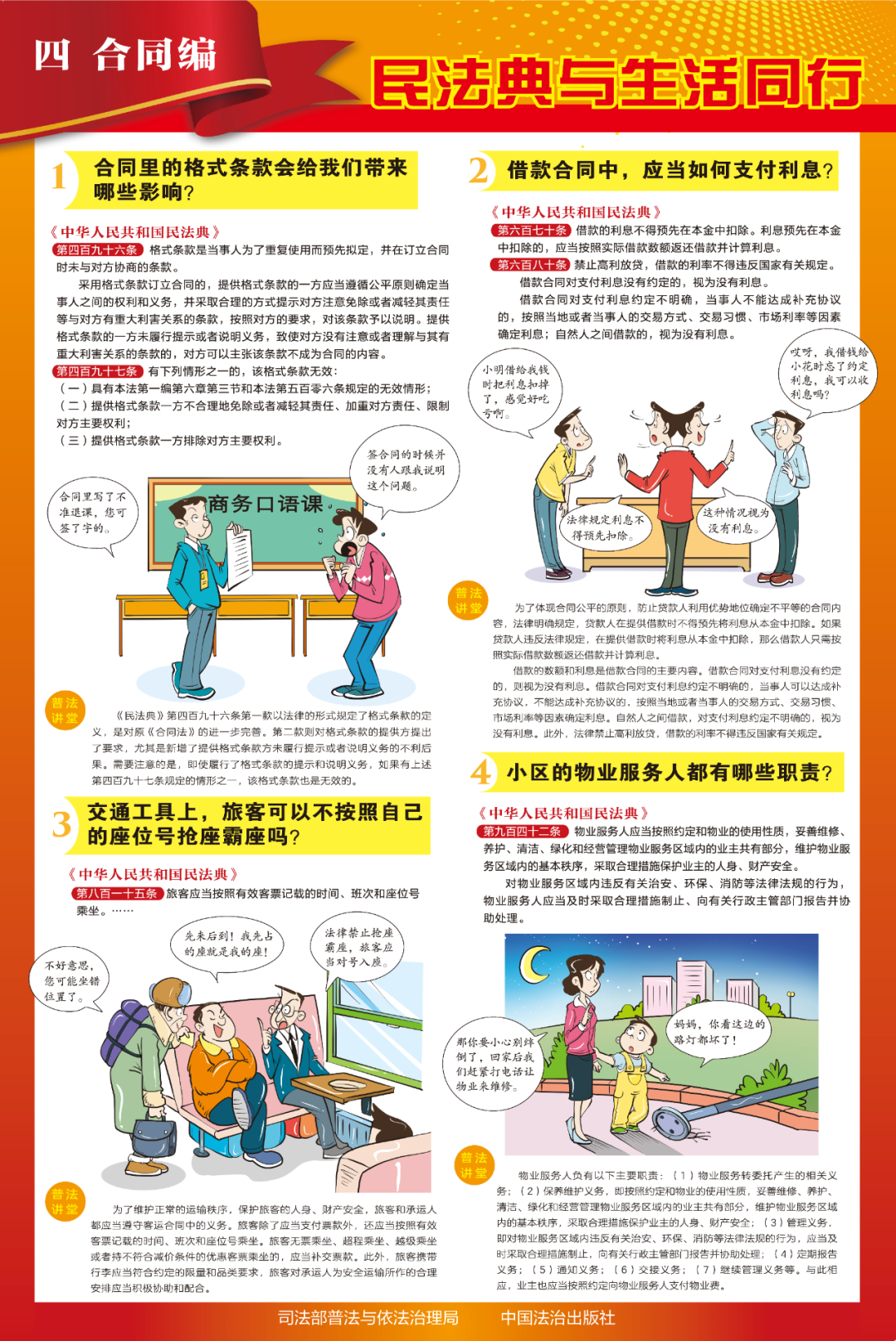 &ldquo;民法典宣傳月&rdquo;8張全套宣傳掛圖